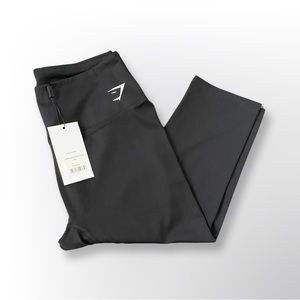 Gymshark Cropped Training Leggings, Black, Large